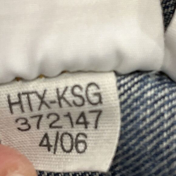 Tommy Hilfiger Womens Embroidered Y2K Jean Denim Jacket Distressed Sz L - Picture 14 of 14